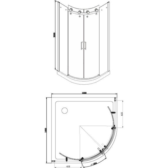 Душевое ограждение Azario Ottawa AZ-NKE2142 100х100 см (стекло 8 мм) алюминий/прозрачное - 4 Душевое ограждение Azario Ottawa AZ-NKE2142 100х100 см (стекло 8 мм) алюминий/прозрачное фото 4