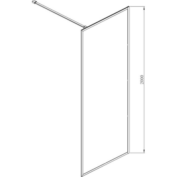 Душевая перегородка Azario Richmond Walk-in 100 см AZ-NAG 6310 1000 Black с кронштейном в комплекте, черный/прозрачное, Размер - мм: 1000 - 3 Душевая перегородка Azario Richmond Walk-in 100 см AZ-NAG 6310 1000 Black с кронштейном в комплекте, черный/прозрачное, Размер - мм: 1000 фото 3