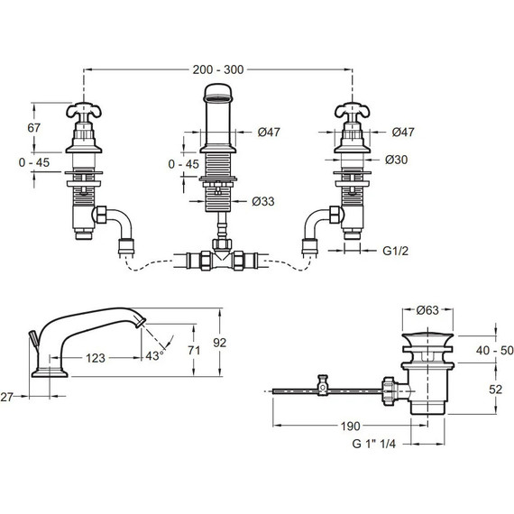 Смеситель для раковины Jacob Delafon Cleo 1889 E24306-CP фото 3