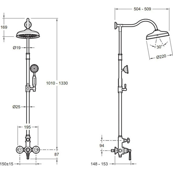 Душевая стойка Jacob Delafon Cleo 1889 E24311-CP фото 5