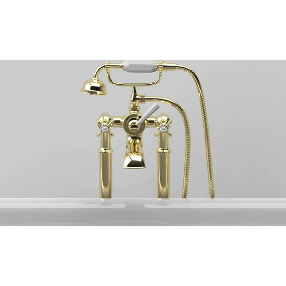 Смеситель для ванны Jacob Delafon Cleo 1889 E24314-BGG, золото фото 4