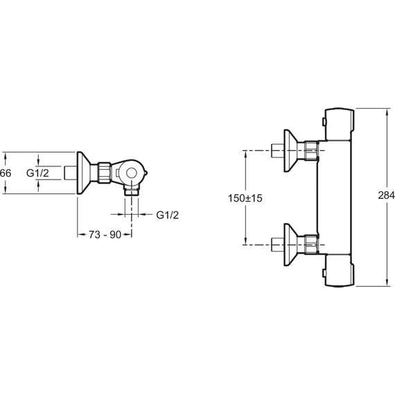 Смеситель для душа с термостатом Jacob Delafon July E8455-CP фото 4