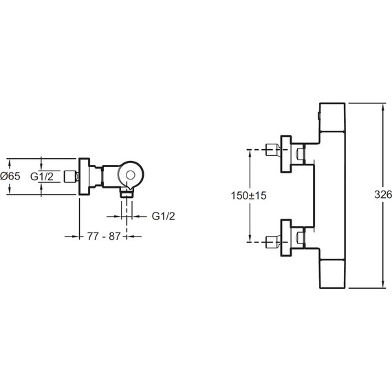 Смеситель для душа с термостатом Jacob Delafon Avid E97384-CP фото 2