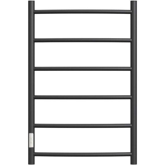 Полотенцесушитель электрический Point П6 500x800 мм PN04758B, чёрный (возможность скрытого подключения) L фото 