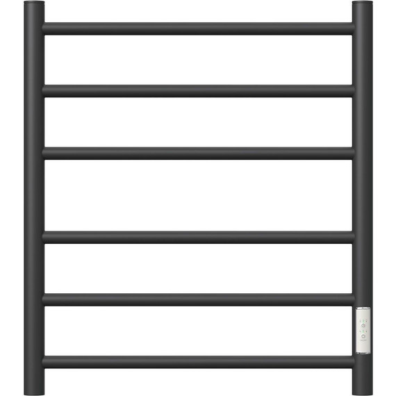 Полотенцесушитель электрический Point П6 500x600 мм PN10856B, чёрный (возможность скрытого подключения) R фото 