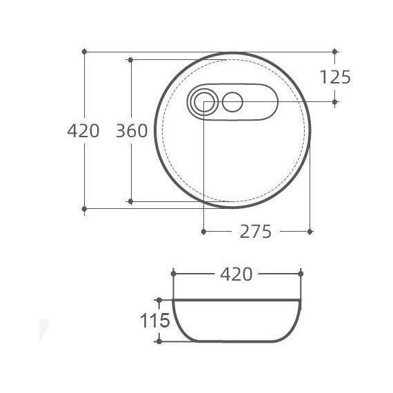 Раковина-чаша Art&Max 42 см AM3570-AS фото 2