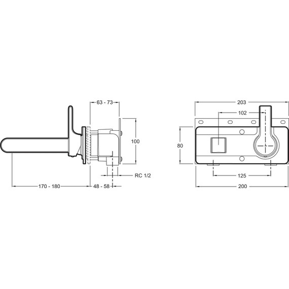Смеситель для раковины настенный Jacob Delafon Singulier E10863-CP фото 2