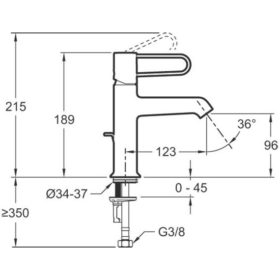 Смеситель для раковины Jacob Delafon Odeon Rive Gauche E21029-CP-CP - 2 Смеситель для раковины Jacob Delafon Odeon Rive Gauche E21029-CP-CP фото 2