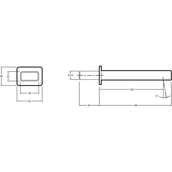 Излив для ванны Jacob Delafon Strayt E37344-CP - 2 Излив для ванны Jacob Delafon Strayt E37344-CP фото 2