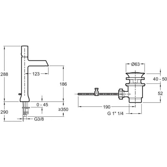 Смеситель для раковины высокий Jacob Delafon Toobi E8990-BN, полированный никель - 4 Смеситель для раковины высокий Jacob Delafon Toobi E8990-BN, полированный никель фото 4