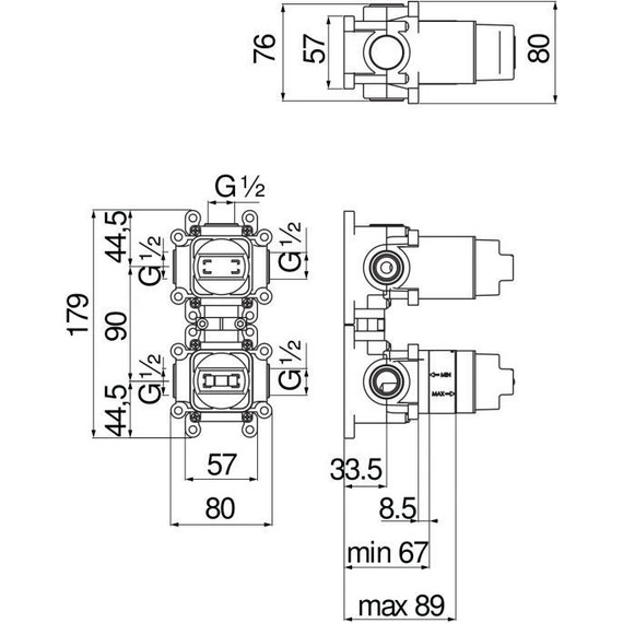 Скрытая часть Nobili Rubinetterie WE81103 - 2 Скрытая часть Nobili Rubinetterie WE81103 фото 2