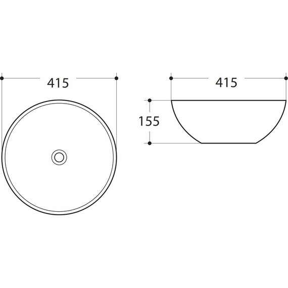Раковина-чаша Art&Max 41 см AM-104-MB, черный матовый фото 2