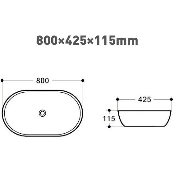 Раковина-чаша Art&Max 80 см AM2400 фото 2