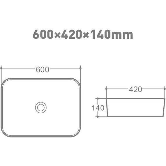 Раковина-чаша Art&Max 60 см AM310-T фото 2