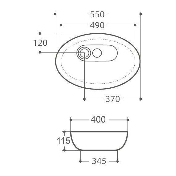 Раковина-чаша Art&Max 55 см AM3570-C фото 2