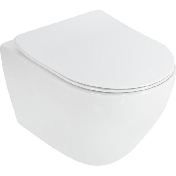 Инсталляция BelBagno BB002-80 с подвесным безободковым унитазом Cezares Stylus CZR-513-TH-R (кнопка Sfera, белая) фото 2