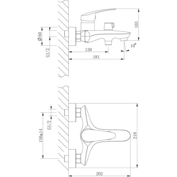 Смеситель для ванны Lemark Linara LM0414C фото 2