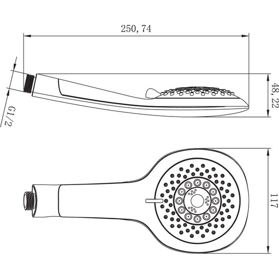 Ручной душ Lemark LM0815CWhite, хром/белый фото 2