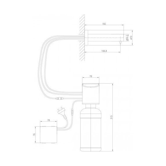 Дозатор для жидкого мыла сенсорный Lemark Project LM4641CE - 2 Дозатор для жидкого мыла сенсорный Lemark Project LM4641CE фото 2