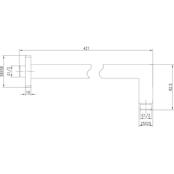 Кронштейн стеновой Lemark 420 мм LM5887C фото 2