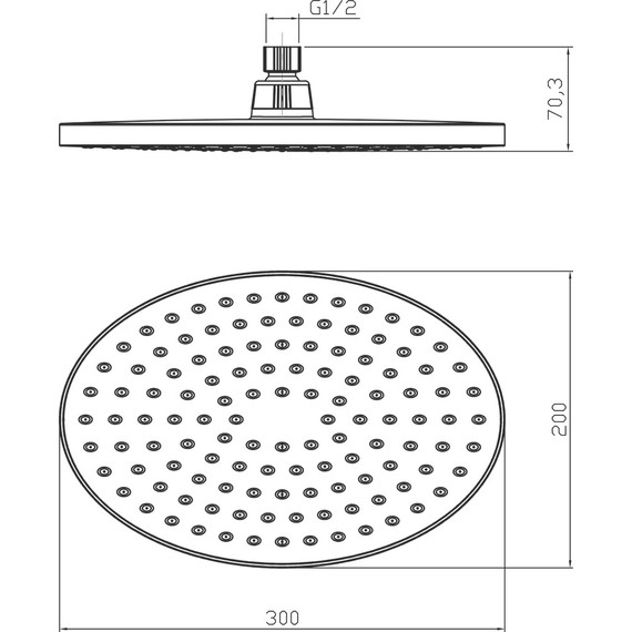 Верхний душ Lemark 300x200 мм LM8037C фото 2