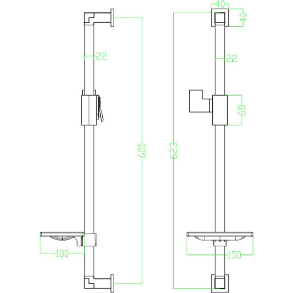 Душевая штанга Lemark 62 см LM8069C фото 2