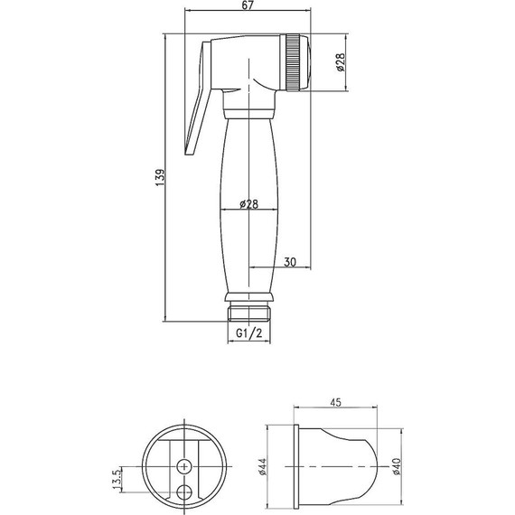 Гигиенический душ Lemark LM8087B, бронза фото 2