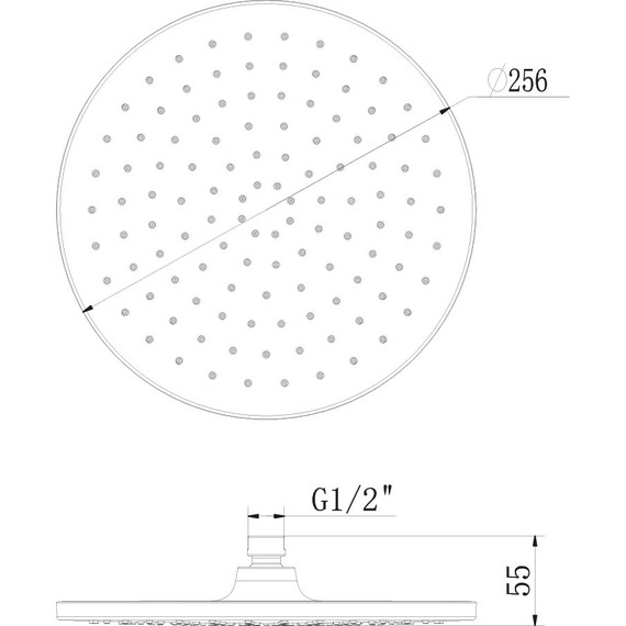Верхний душ Lemark 256x256 мм LM8132C, хром/белый фото 2