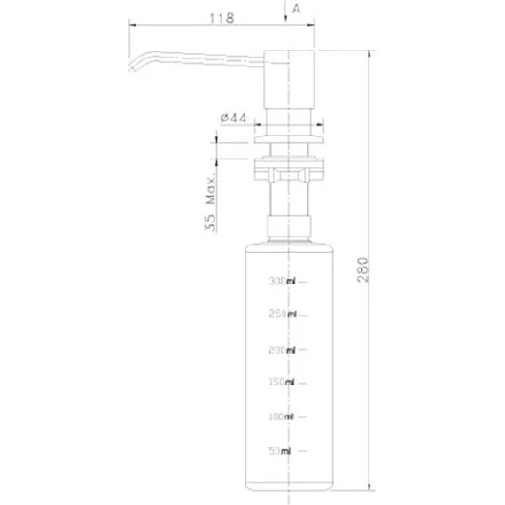 Дозатор для жидкого мыла Lemark Expert LM8201S - 2 Дозатор для жидкого мыла Lemark Expert LM8201S фото 2
