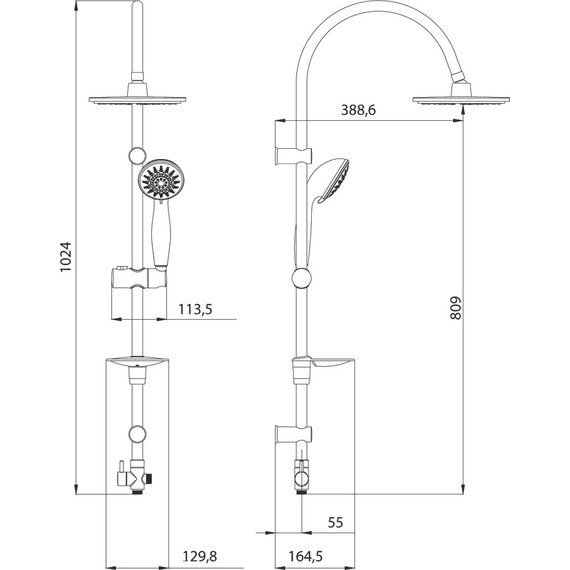 Душевая стойка Lemark LM8801C - 2 Душевая стойка Lemark LM8801C фото 2