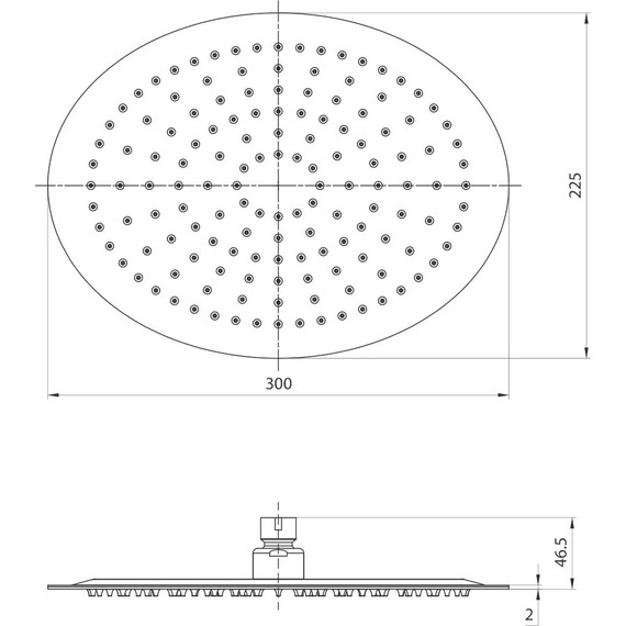 Верхний душ Lemark 300x225 мм LM9484S, полированная сталь фото 3