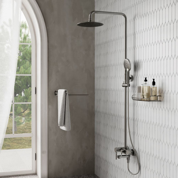 Душевая стойка  WasserKraft A14201, никель - 2 Душевая стойка  WasserKraft A14201, никель фото 2