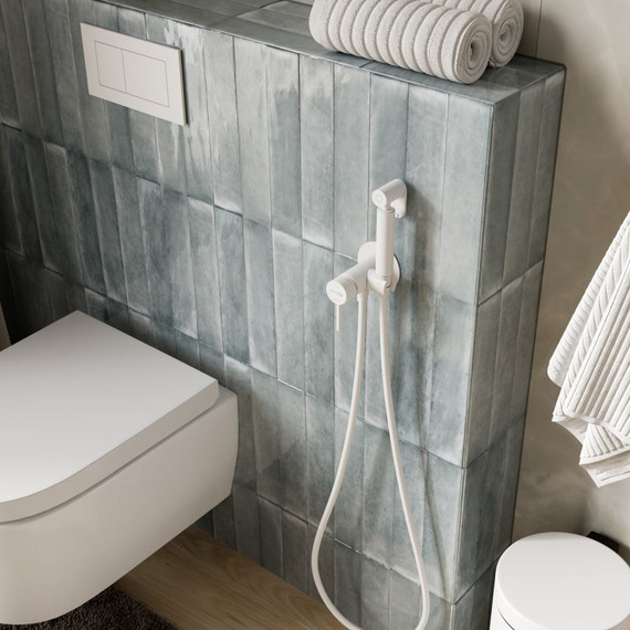 Набор для гигиенического душа WasserKraft A70538, белый матовый - 2 Набор для гигиенического душа WasserKraft A70538, белый матовый фото 2