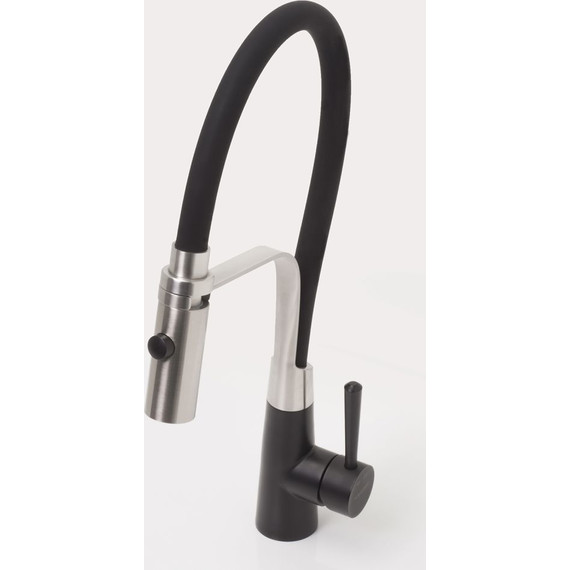 Смеситель для кухни WasserKraft A8417, черный/нержавеющая сталь фото 6