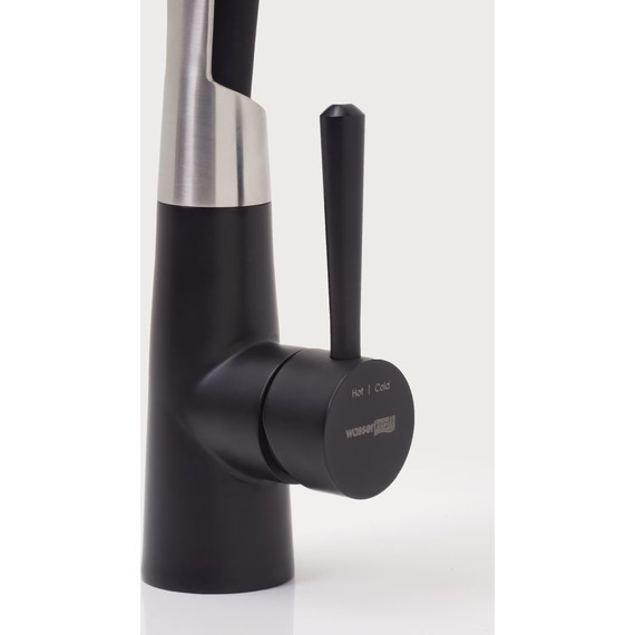 Смеситель для кухни WasserKraft A8417, черный/нержавеющая сталь фото 4