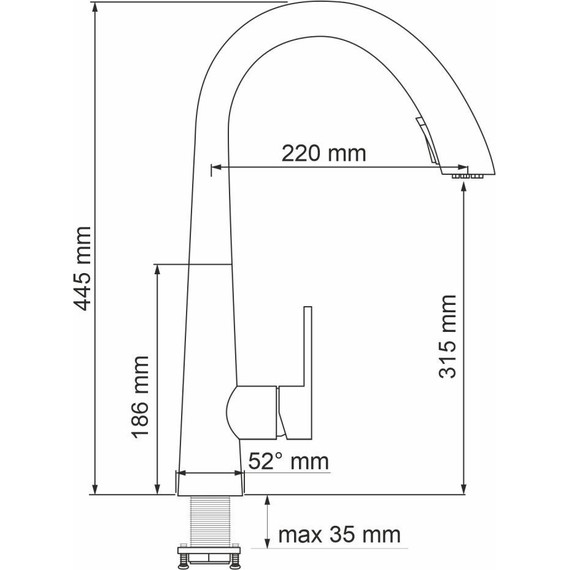 Смеситель для кухни WasserKraft A8667, черный фото 14