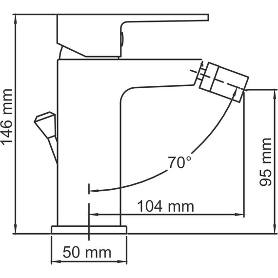 Смеситель для биде WasserKraft Abens 2006, черный матовый фото 2