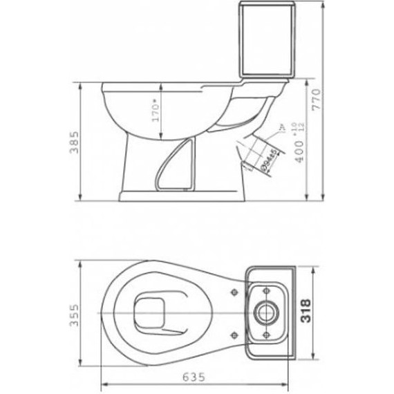 Унитаз-компакт Оскольская керамика Дора Комфорт с полипропиленовой крышкой микролифт 47301130406 фото 5