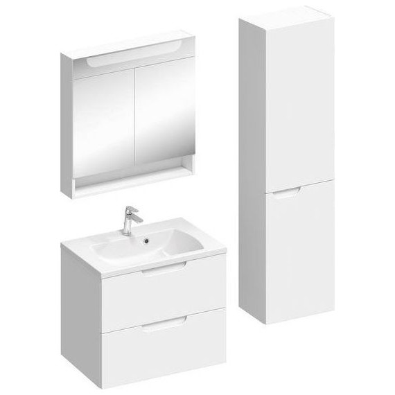 Тумба подвесная с раковиной Ravak Classic II 80 см X000001480, белый фото 3