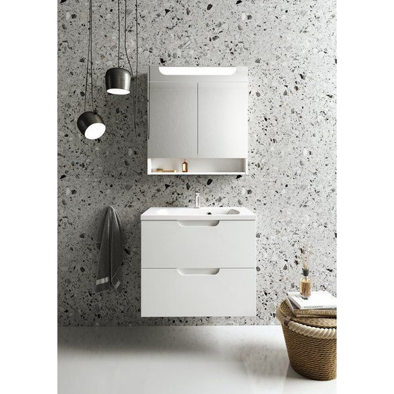 Тумба подвесная с раковиной Ravak Classic II 80 см X000001480, белый фото 4