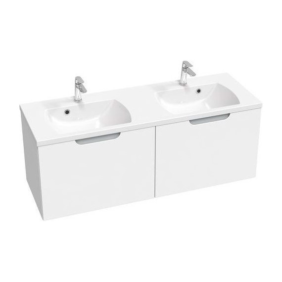 Тумба подвесная с раковиной Ravak Classic II 130 см X000001483, белый/серый фото 