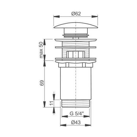Донный клапан Ravak X01748, чёрный матовый фото 4