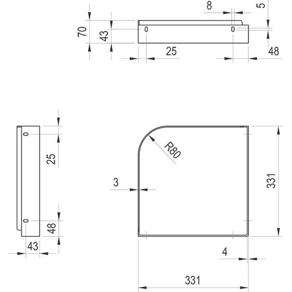 Консоль для раковины Ravak Yard 450 C X01785 фото 2