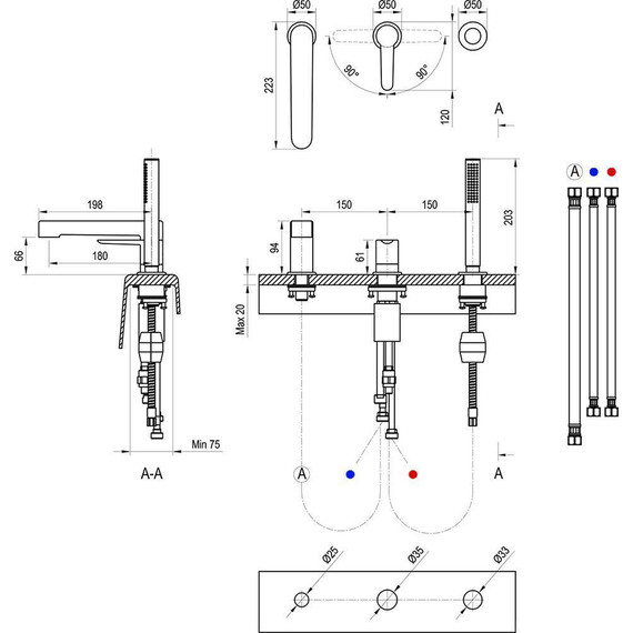 Смеситель для ванны Ravak Puri X070142 фото 5