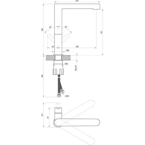 Смеситель для раковины высокий Ravak Puri X070143 - 2 Смеситель для раковины высокий Ravak Puri X070143 фото 2