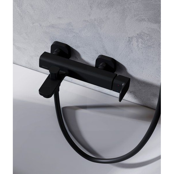 Смеситель для ванны Ravak 10° Free black TD F 022.20/150 X070152, чёрный матовый фото 3