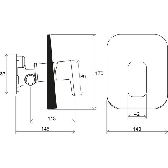 Смеситель для душа Ravak 10° Free black -TD F 066.20 X070159, чёрный матовый - 4 Смеситель для душа Ravak 10° Free black -TD F 066.20 X070159, чёрный матовый фото 4