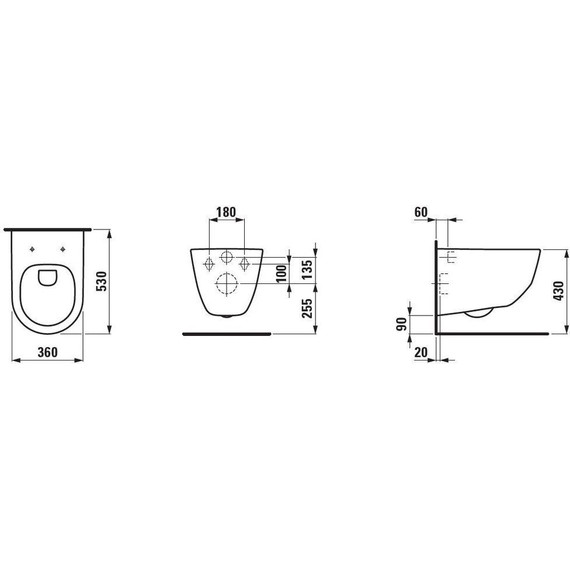Унитаз подвесной Laufen Pro Rimless 8.6695.7.000.000.1 с крышкой микролифт - 9 Унитаз подвесной Laufen Pro Rimless 8.6695.7.000.000.1 с крышкой микролифт фото 9