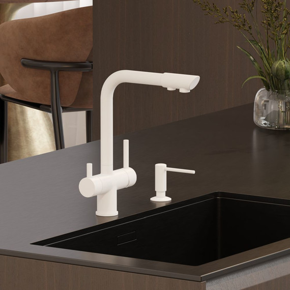 Смеситель для кухни WasserKraft A8357, белый матовый фото 2