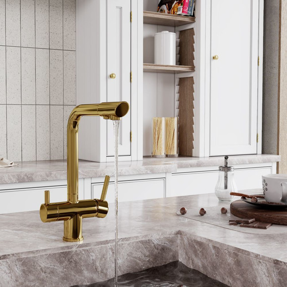 Смеситель для кухни WasserKraft A8377, золото глянцевое фото 2